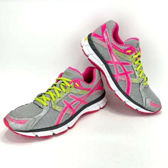 Asics Gel-Excite 3 Women Running Shoes/Sneakers Sz 9 Gray Pink Yellow Athleisure - Picture 4 of 13